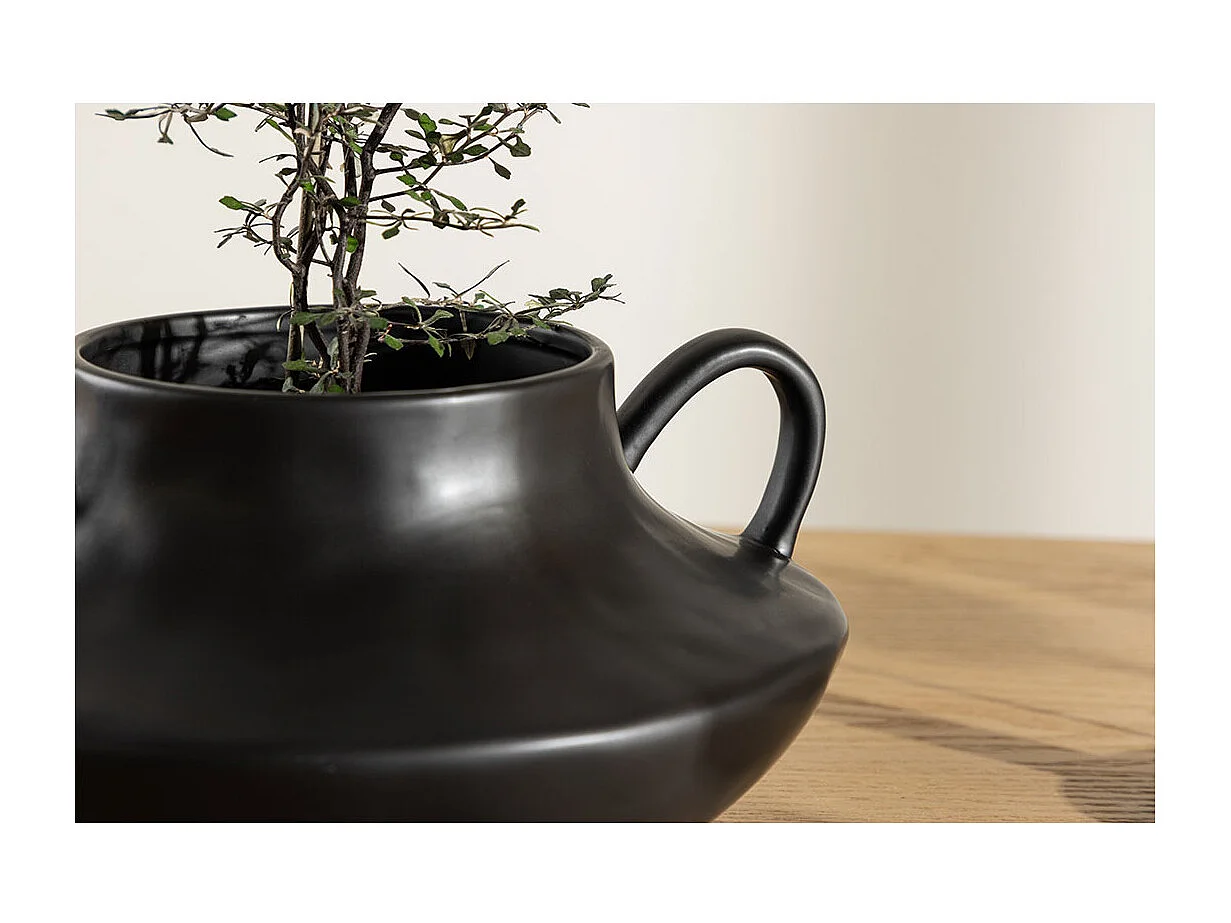 Holda Blumentopf schwarz.