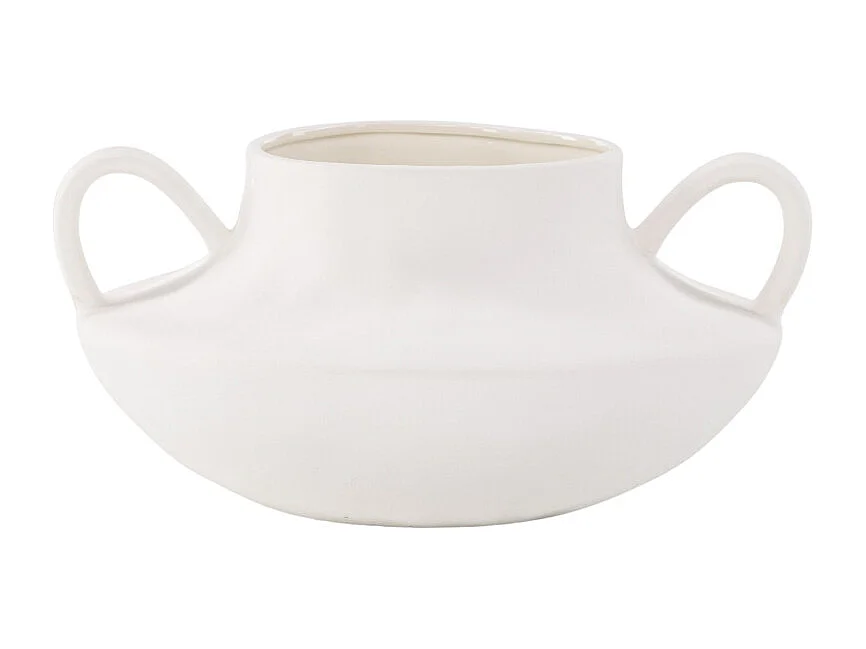 Pot Design en Céramique "Holda" 31cm Blanc Cassé