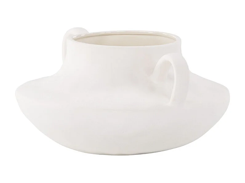 Pot Design en Céramique "Holda" 31cm Blanc Cassé