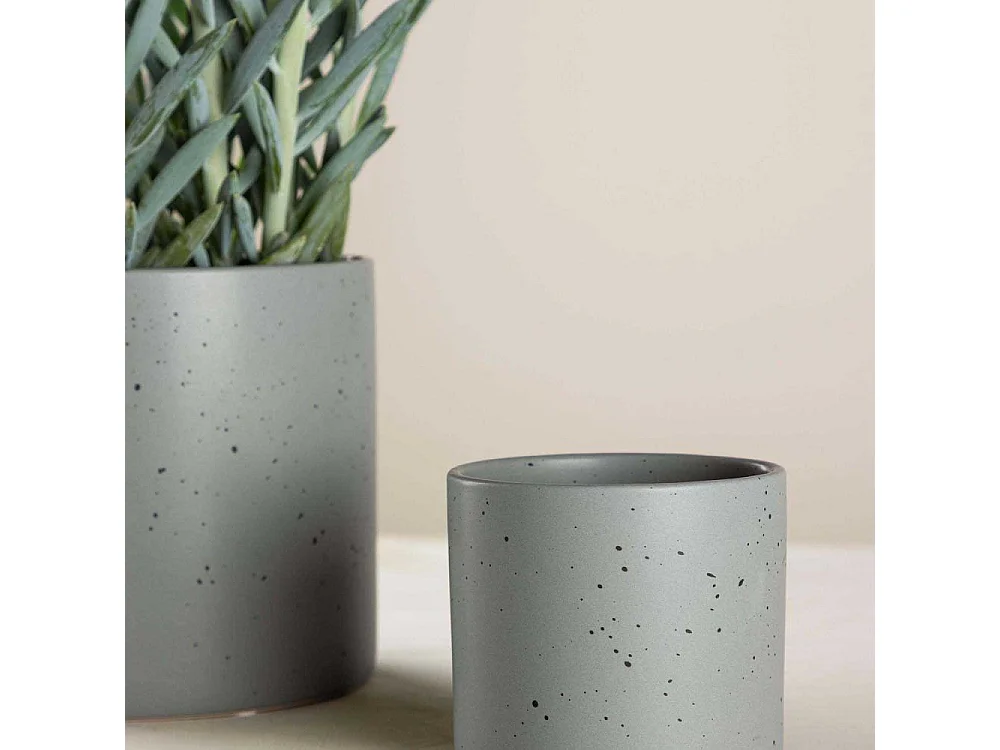 Sane bloempot donkergrijs.