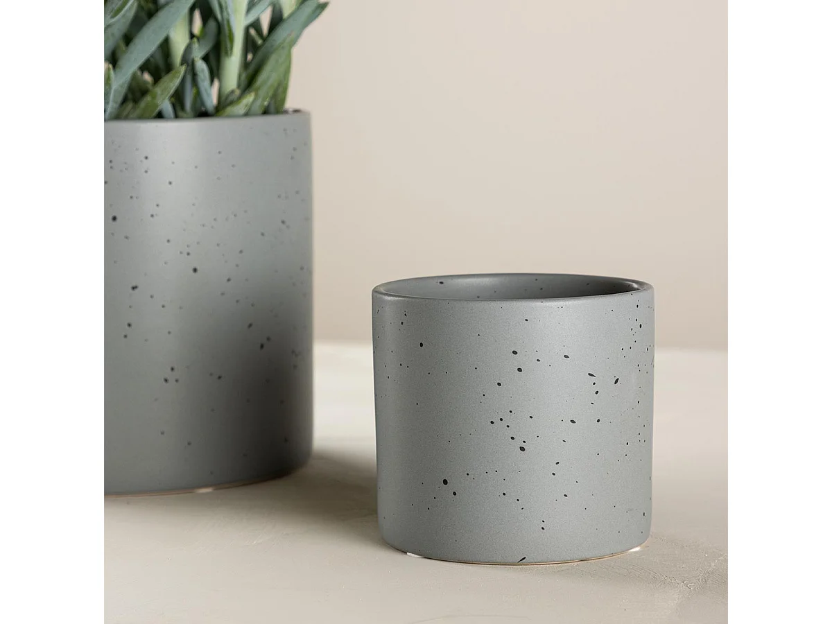 Sane Blumentopf dunkelgrau.
