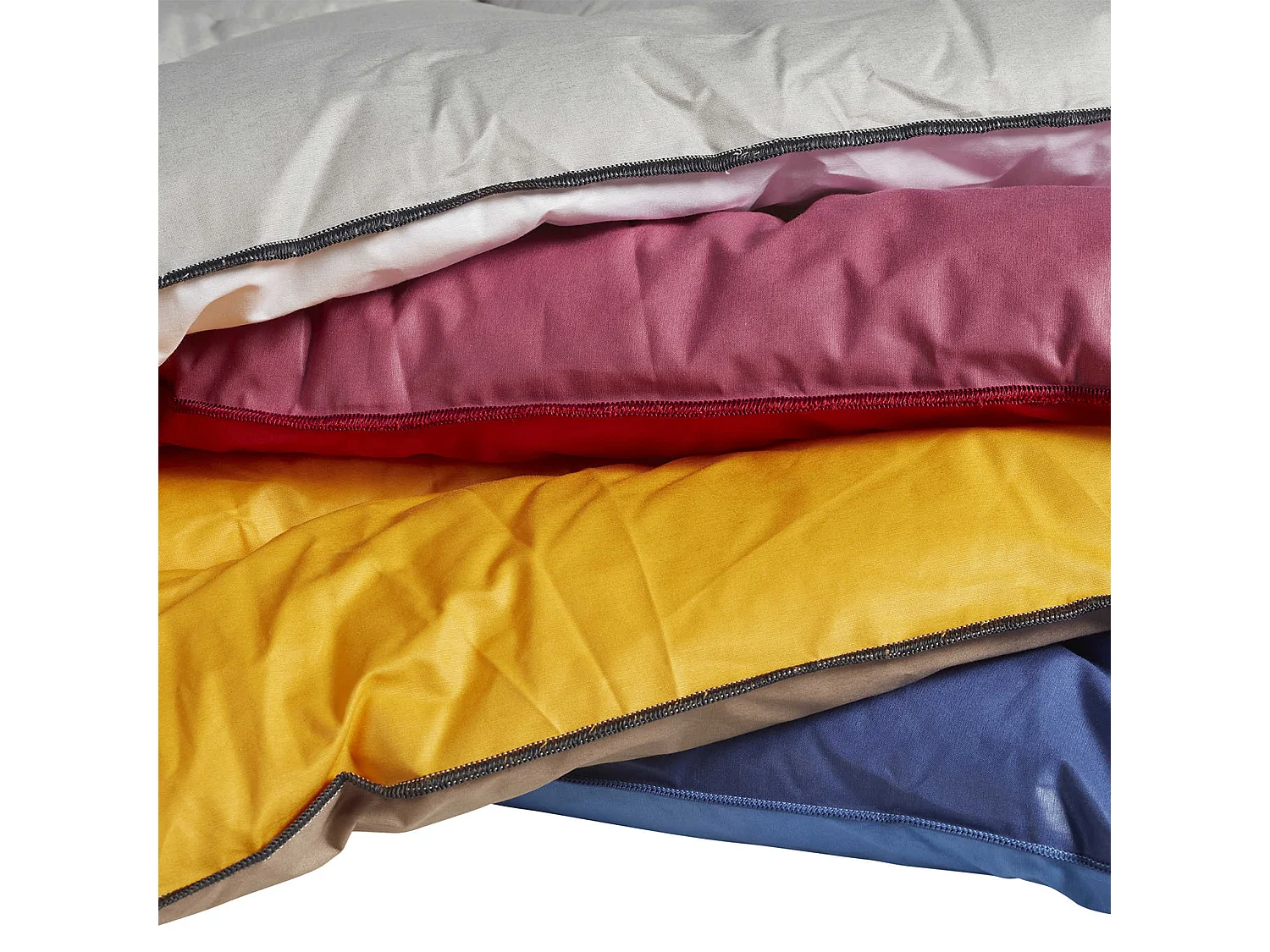 Édredon gonflant bicolore blanc-gris Terre de Nuit 140x150