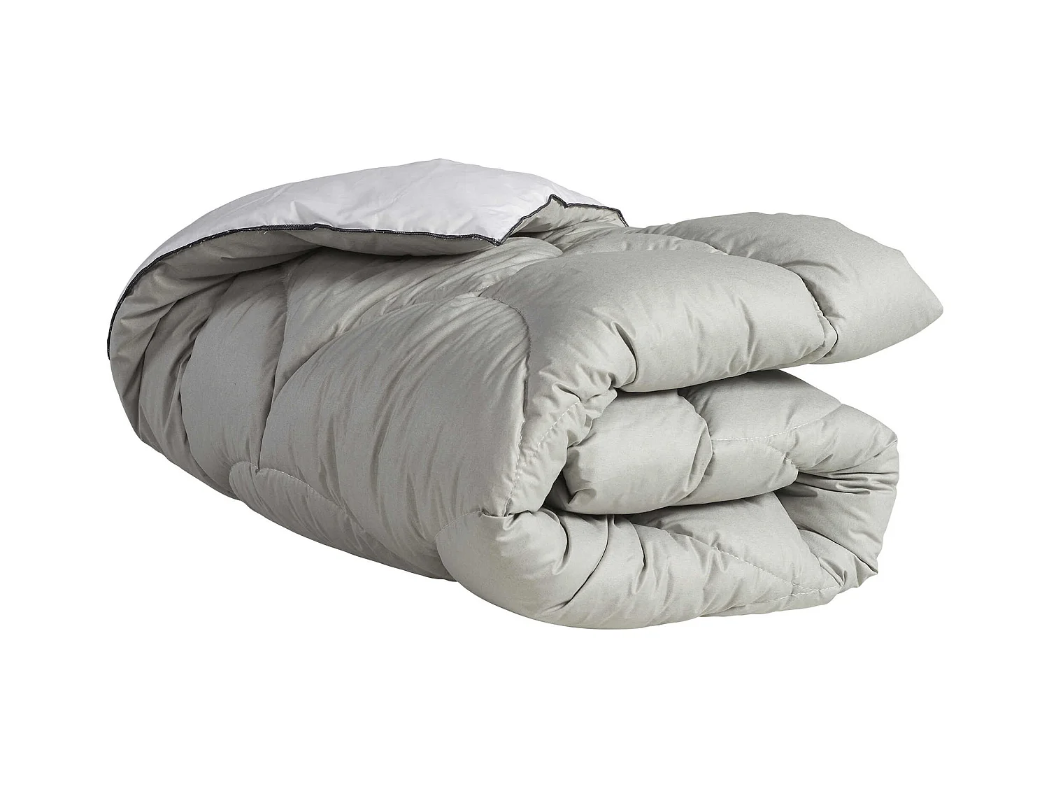 Édredon gonflant bicolore blanc-gris Terre de Nuit 140x150