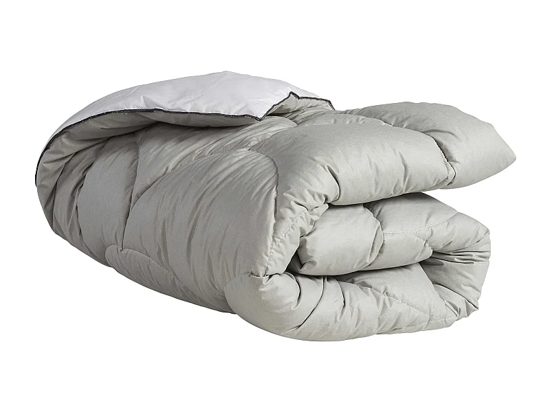 Édredon gonflant bicolore blanc-gris Terre de Nuit 140x150