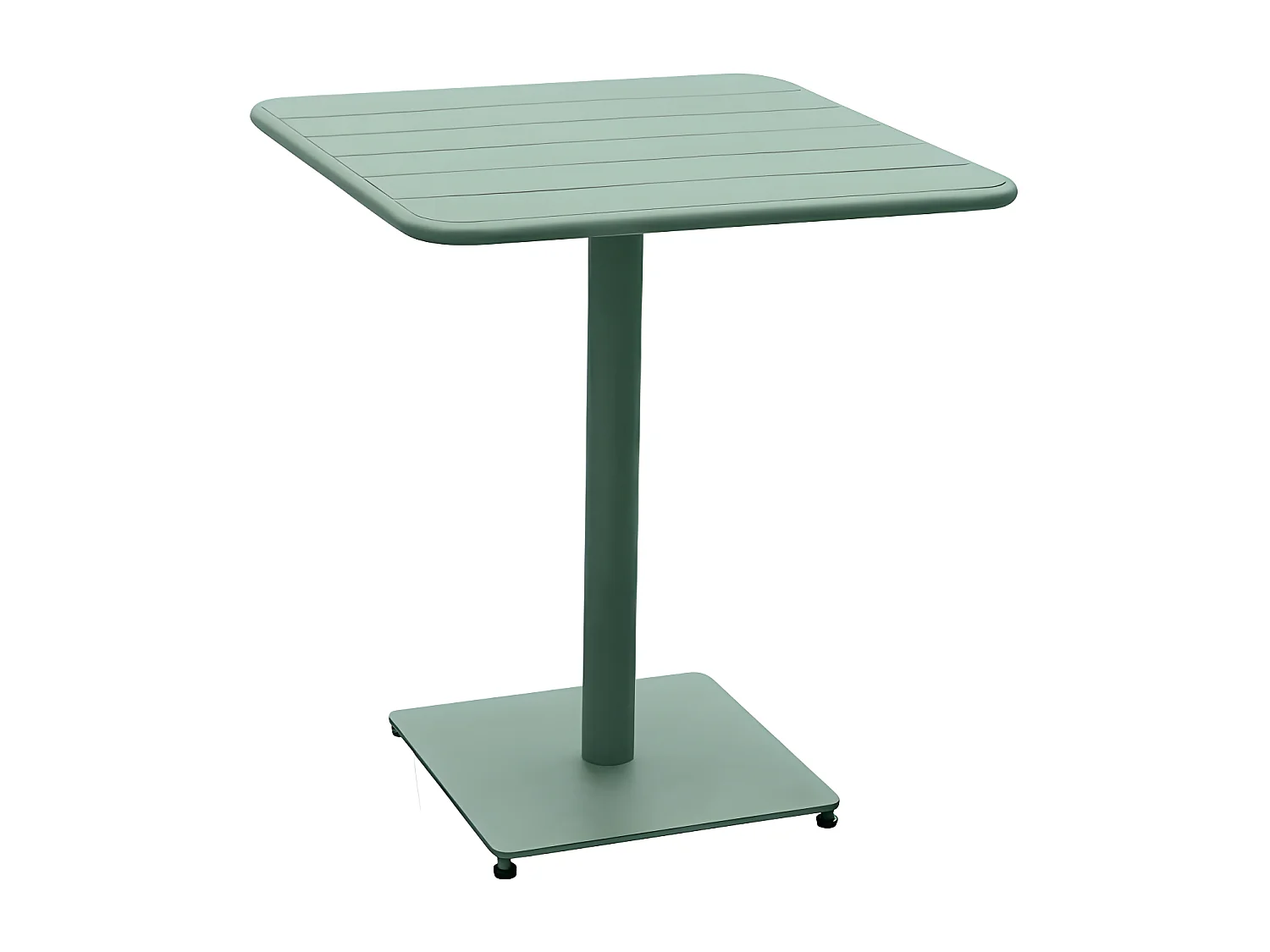 Table carrée extérieure 2 places Phuket vert olive Hespéride