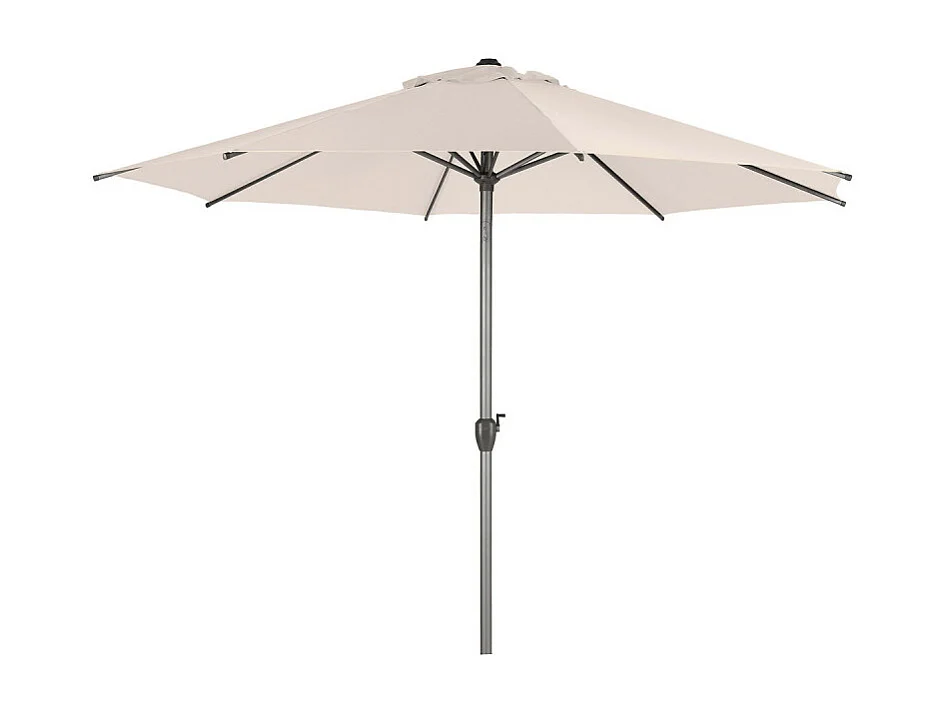 Parasol mat central rond 3m Loompa blé Hespéride