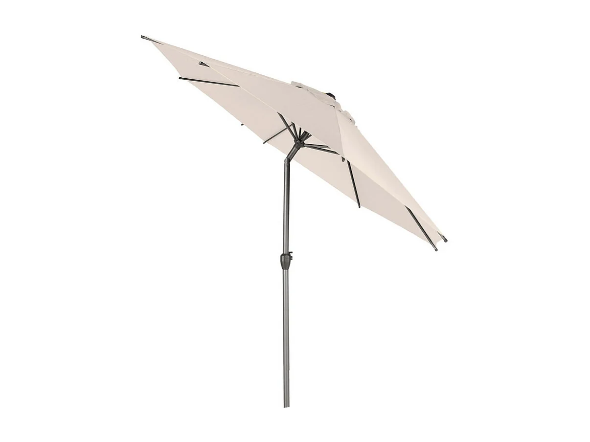 Parasol mat central rond 3m Loompa blé Hespéride