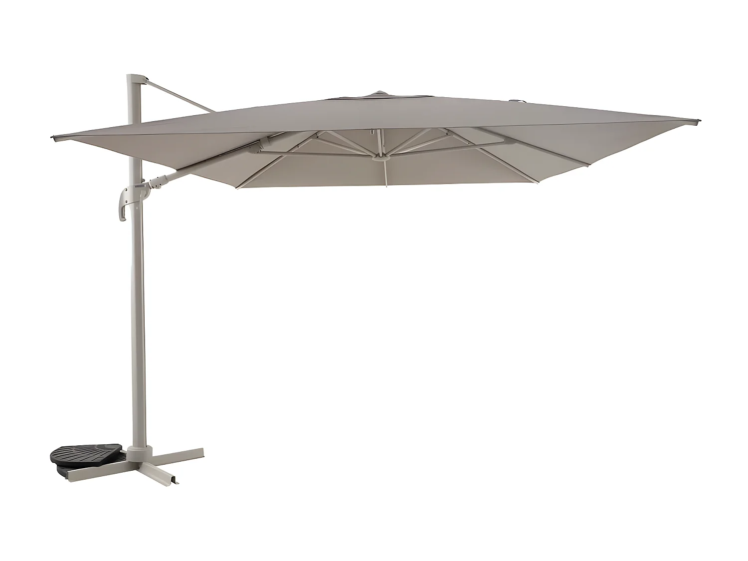 Parasol décentré Melhia 3x3 m oléfine argile / lin Hespéride