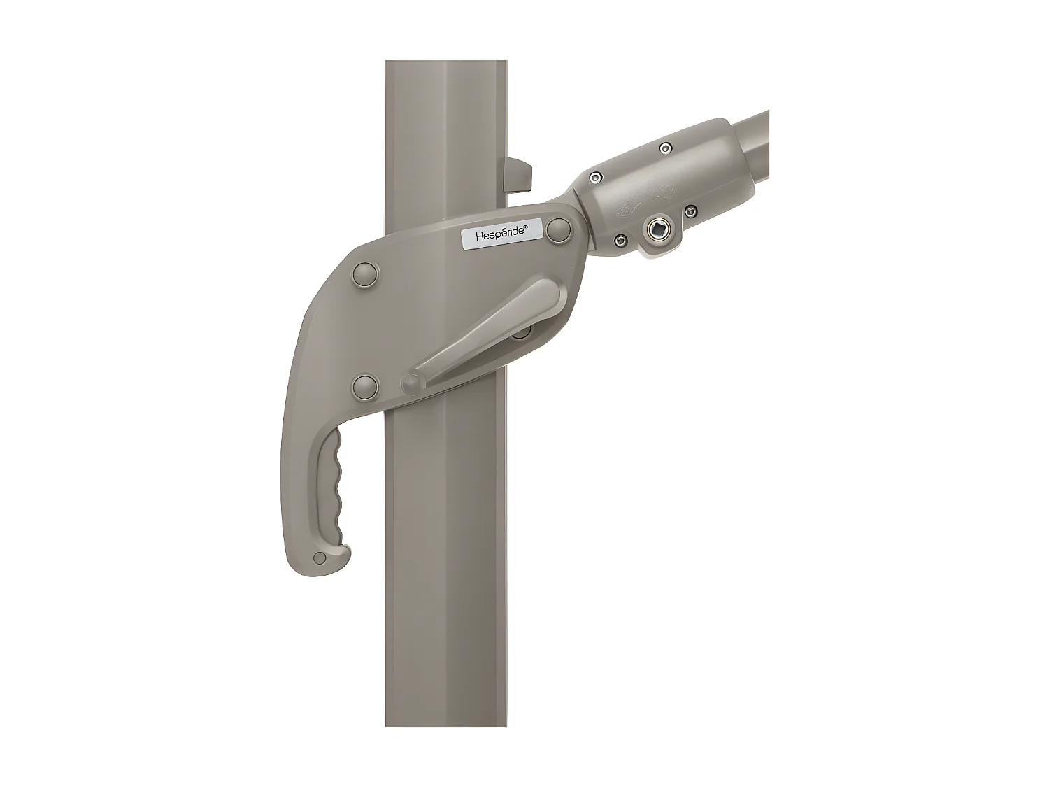 Parasol décentré Melhia 3x3 m oléfine argile / lin Hespéride