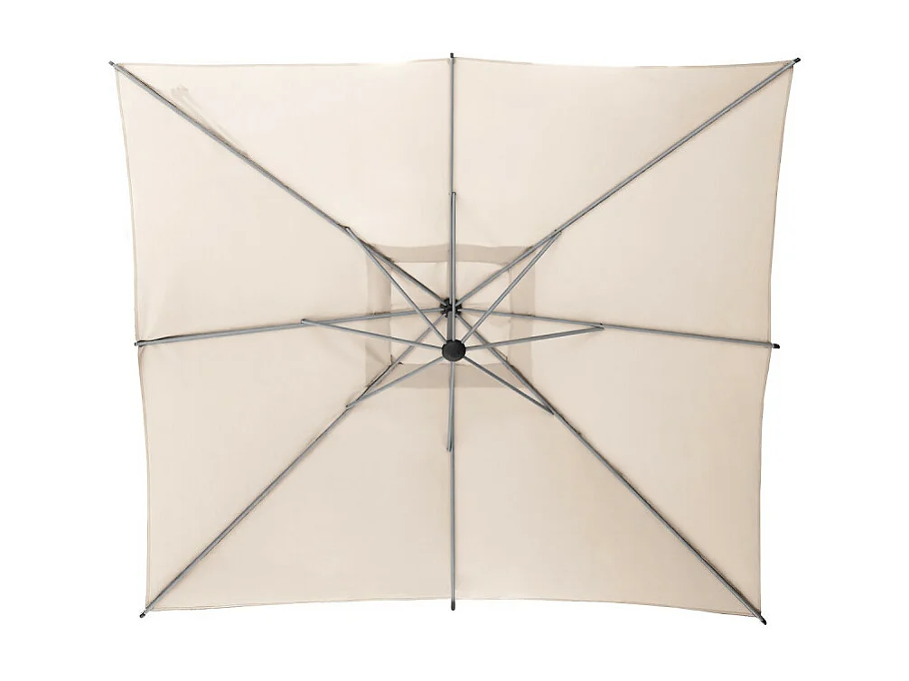 Parasol décentré carré Manoa blé Hespéride