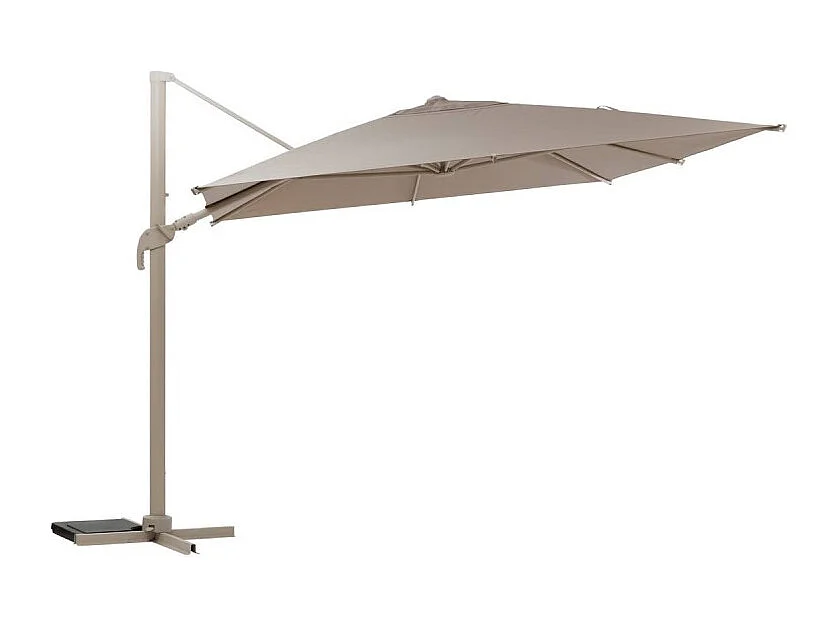 Parasol décentré Melhia 4x3 m oléfine argile/lin Hespéride