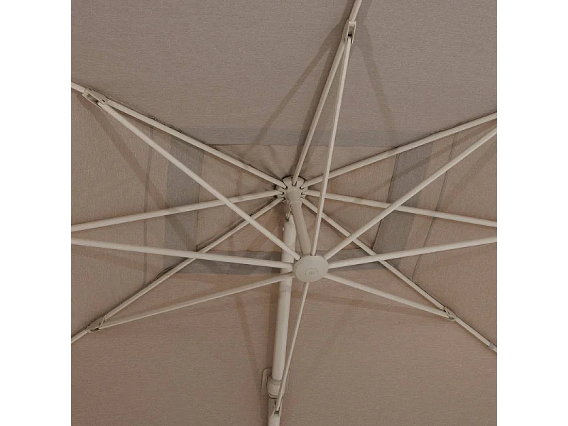 Parasol décentré Melhia 4x3 m oléfine argile/lin Hespéride