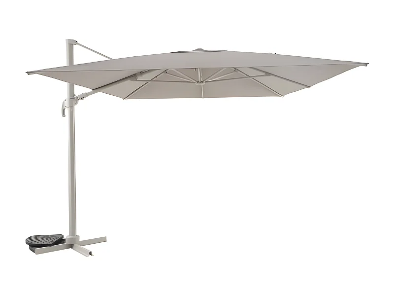 Parasol décentré Melhia 4x3 m oléfine argile/lin Hespéride