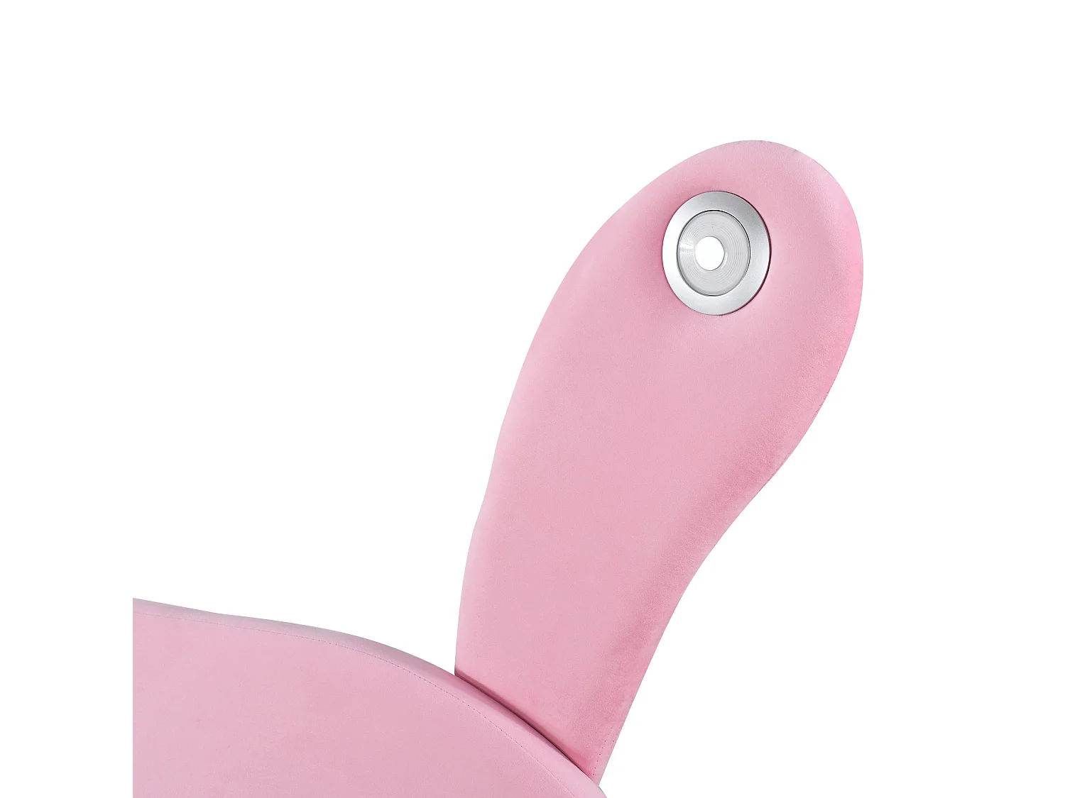 Kinderbett 140 x 200 cm – rosa Samt – mit LED-Beleuchtung und 2 Hockern – verstellbares Kopfteil