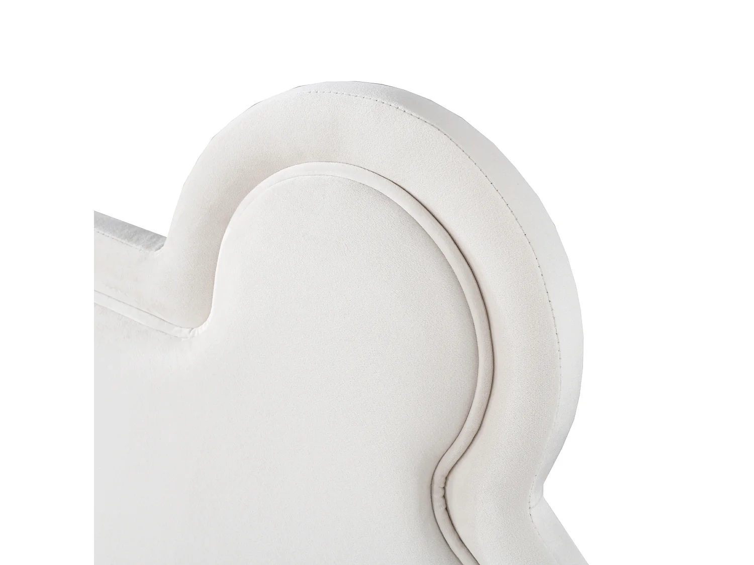 Lit simple 140x200 cm lit enfant en forme d'ours avec sommier à lattes - tissu en velours blanc - sans matelas