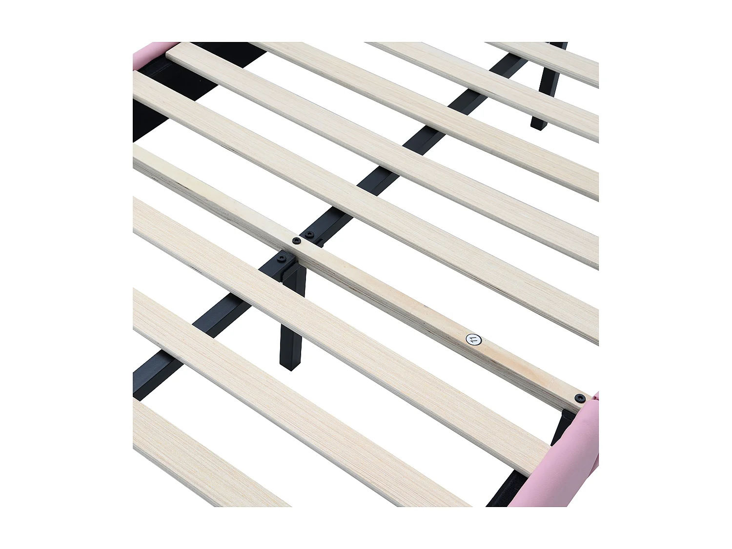 Lit enfant 90x200 cm avec LED coloré - forme de vague en PU - rose