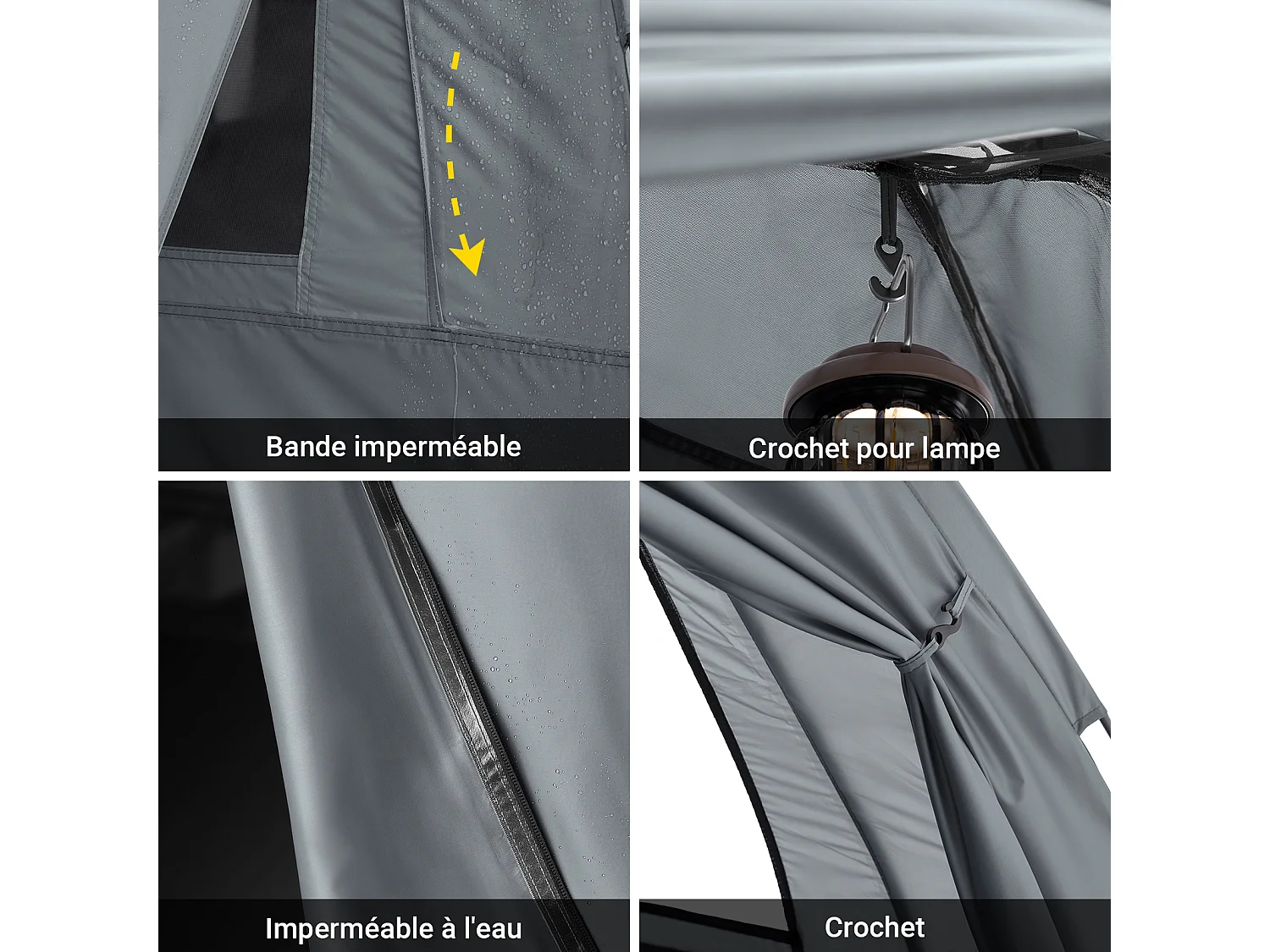 SoBuy Cama de acampamento, cama de camping, Estanislau OGS32-L-HG