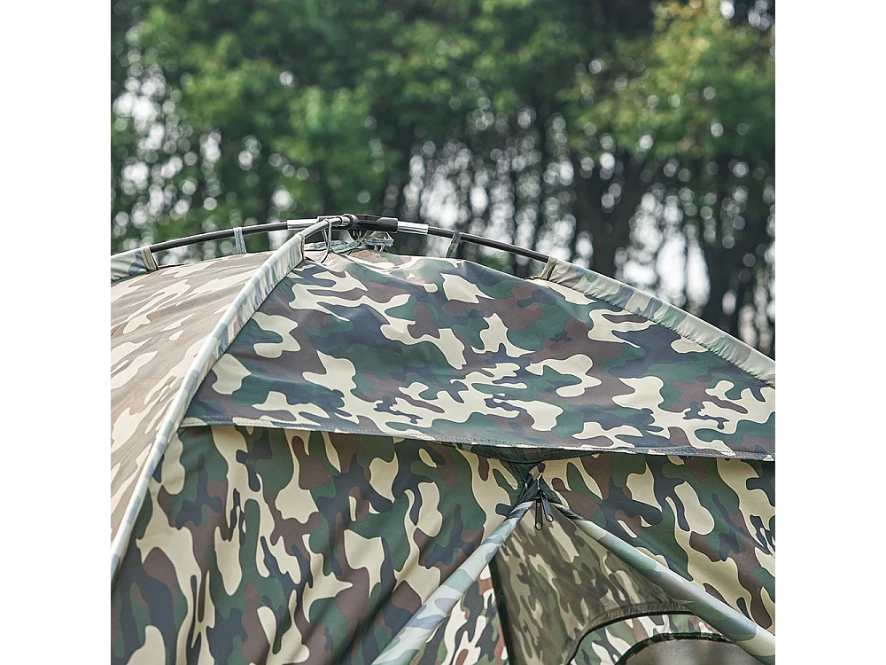 SoBuy Tente de Camping 4 en 1 Pliable Lit Surélevé, Toit, Sac de Couchage, Matelas Gonflable -2 Personnes - Idéal pour Randonnée, Festival et Plein Air OGS32-L-TN