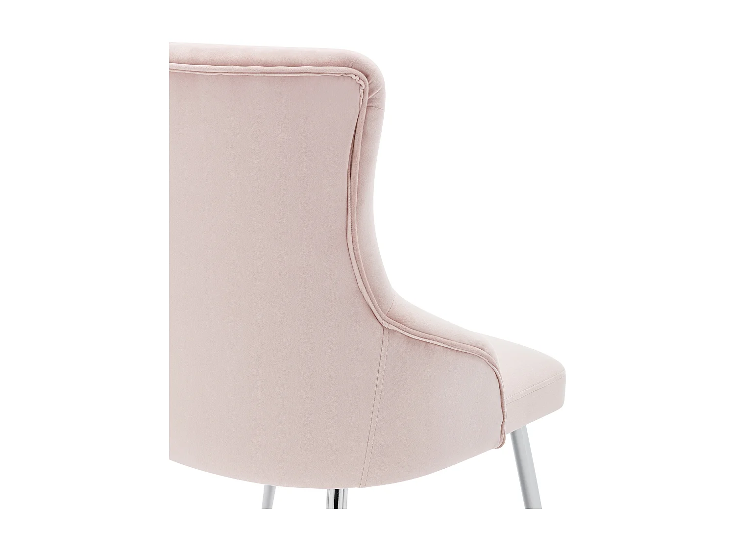 Lot de 6 Chaises rembourrées en velours avec coussin - Rose