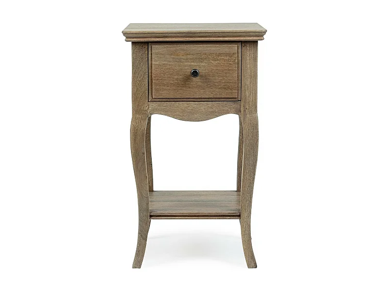 Table de chevet en bois de manguier 1 tiroir 1 tablette - GRACE