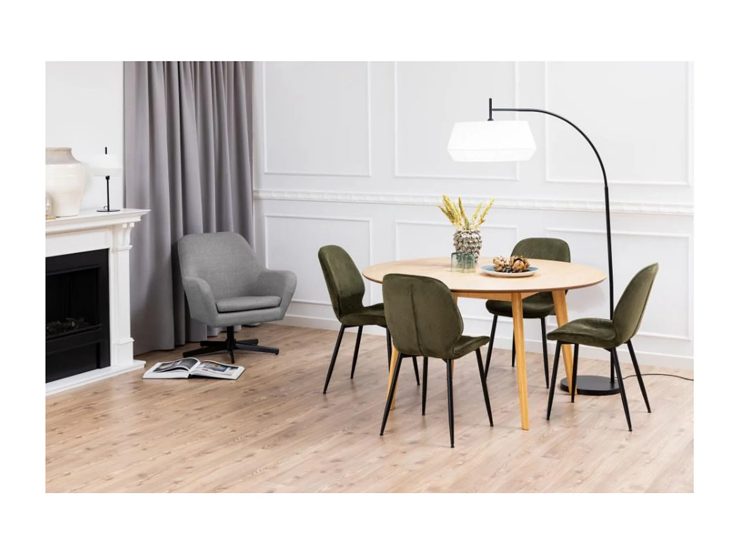 Table à manger ronde en bois 8 places D140 - LETA