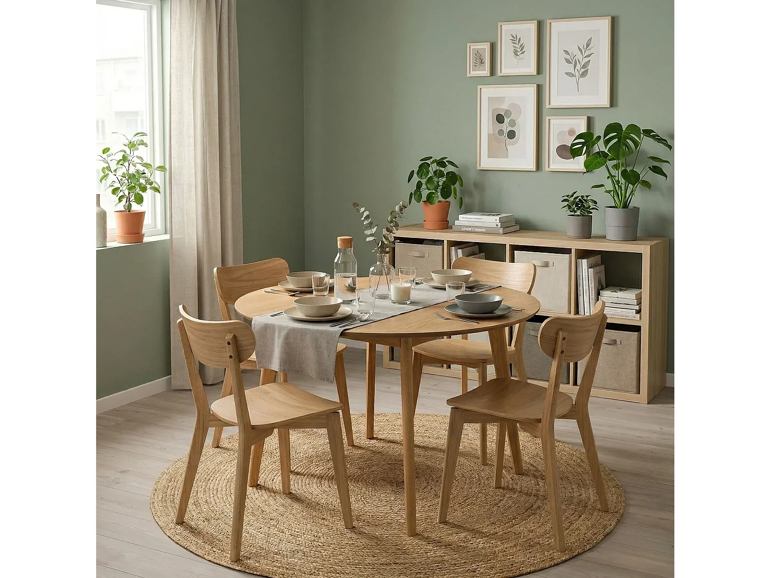 Table à manger ronde en bois 8 places D140 - LETA