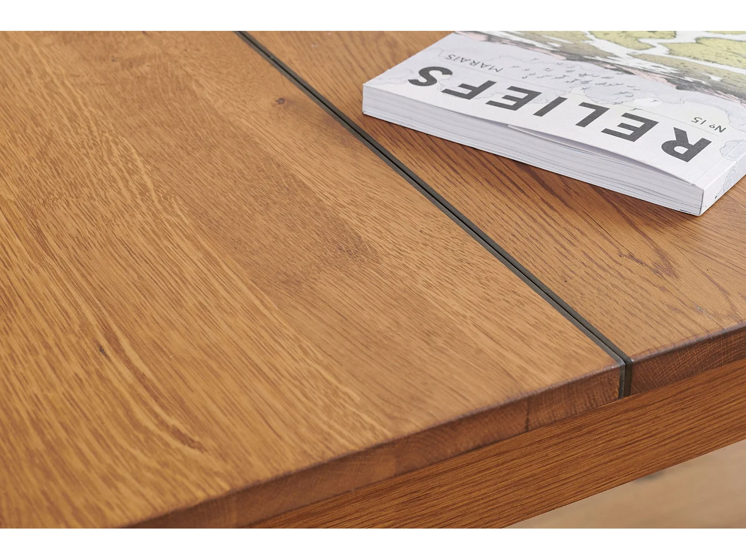 Table à manger extensible en bois massif noir 6/12 places L160/240 - MALLET