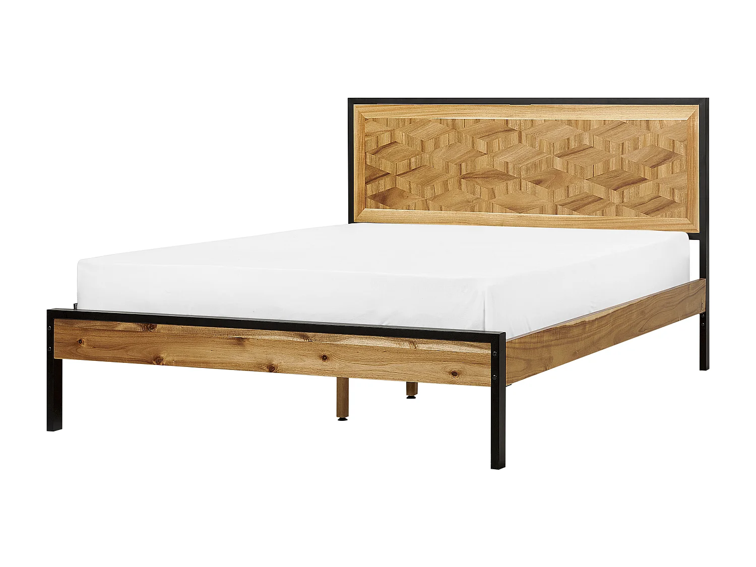 Bed ERVILLERS 140 x 200 cm Natuurlijk acaciahout