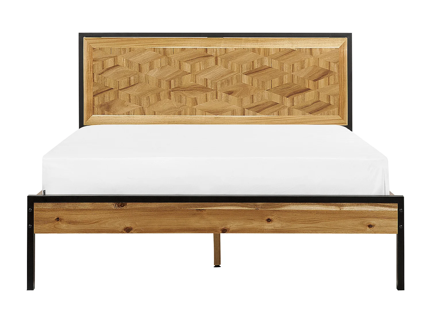 Bed ERVILLERS 140 x 200 cm Natuurlijk acaciahout