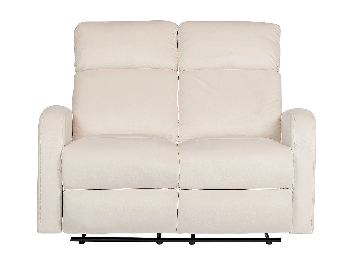 Canapé relax électrique 2 places VERDAL Velours Blanc cassé