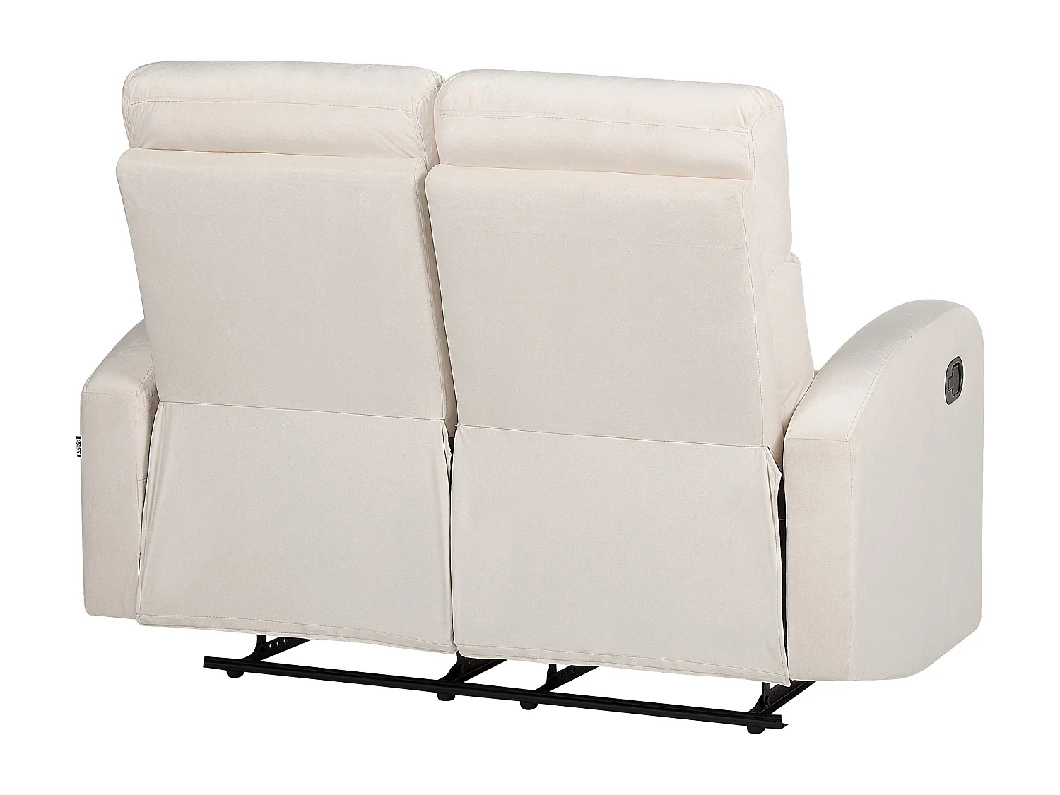 Canapé relax électrique 2 places VERDAL Velours Blanc cassé