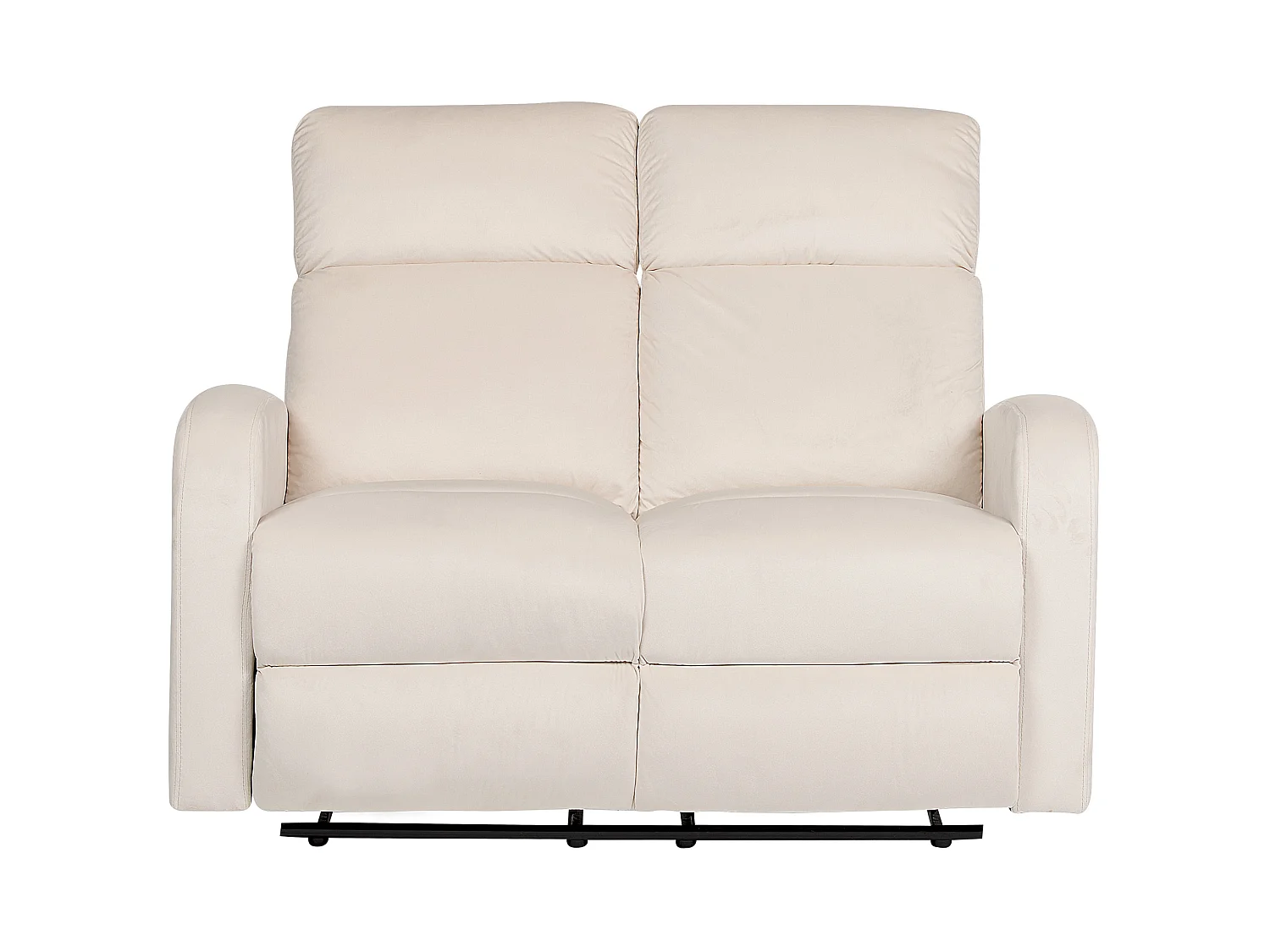 Canapé relax électrique VERDAL Velours Blanc cassé 2 places