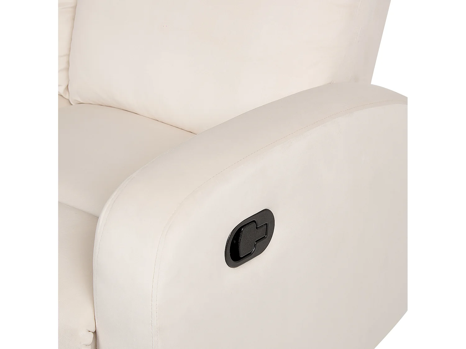 Canapé relax manuel 2 places VERDAL Velours Blanc cassé