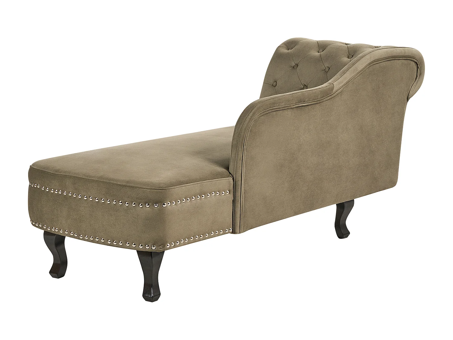 Chaise longue côté droite NIMES Velours Vert olive