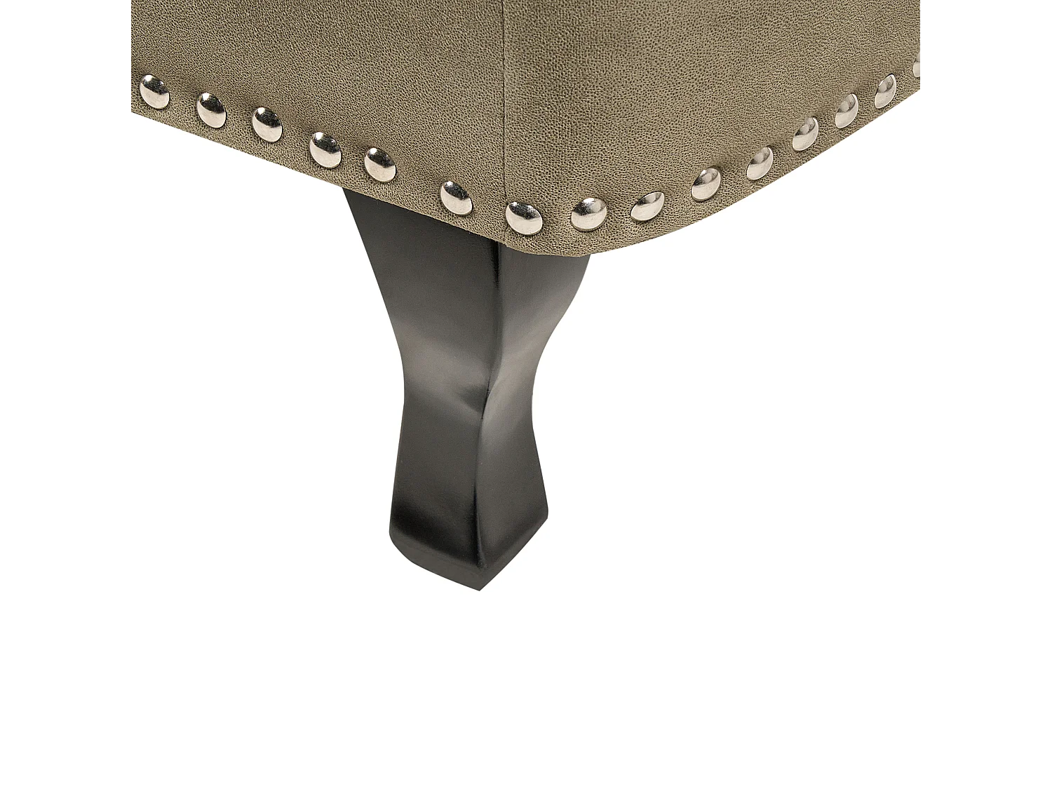 Chaise longue en velours côté gauche vert olive NIMES