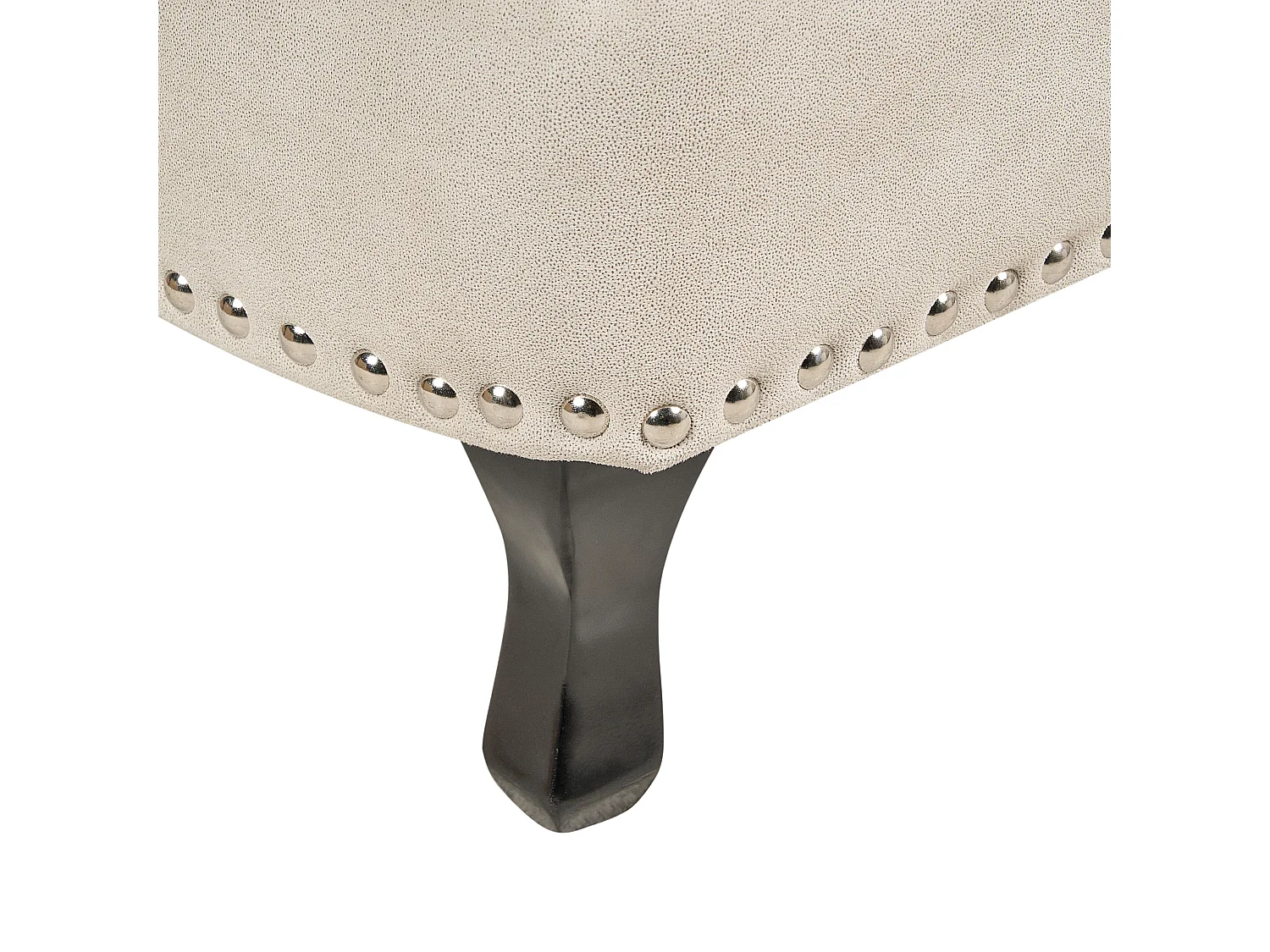 Chaise longue en velours côté gauche beige clair NIMES