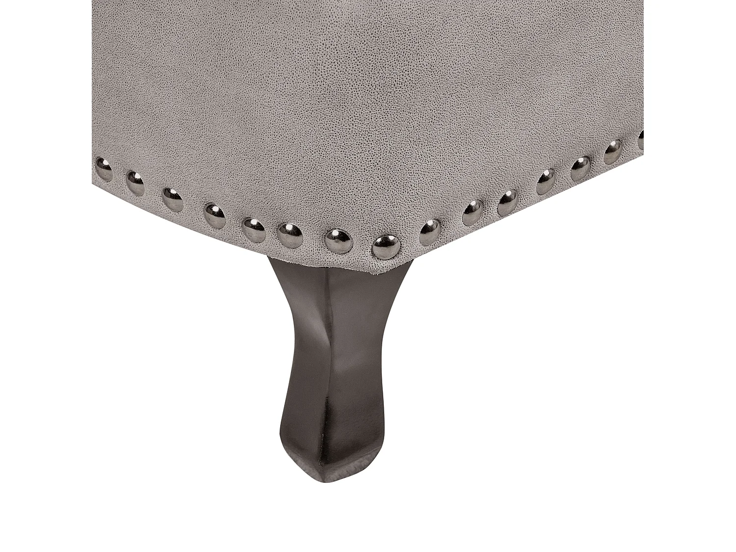 Chaise longue en velours côté gauche taupe NIMES