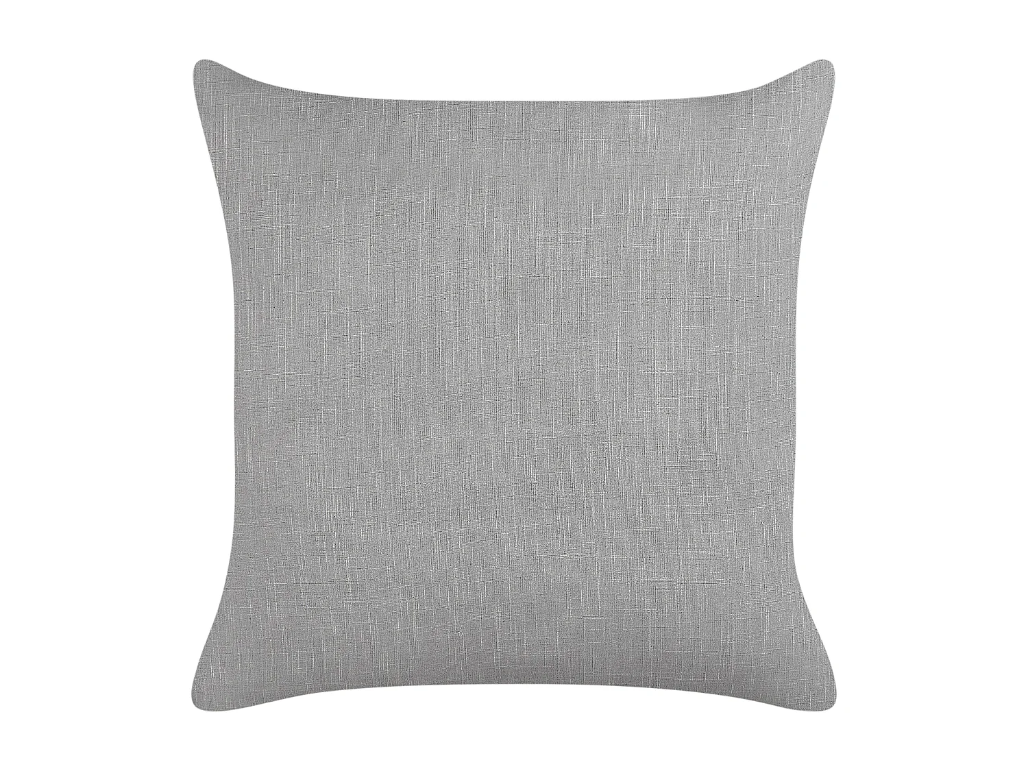 Conjunto de 2 cojines decorativos MILAS Lino 50 x 50 cm Gris A rayas