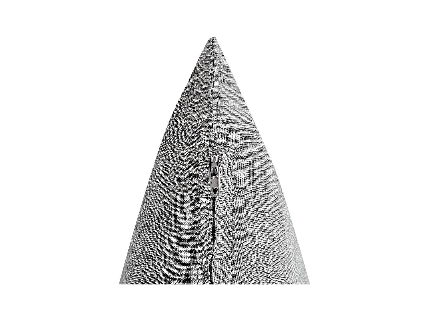 Dekokissen 2er Set Leinen grau / weiß gestreift 50 x 50 cm quadratisch Milas