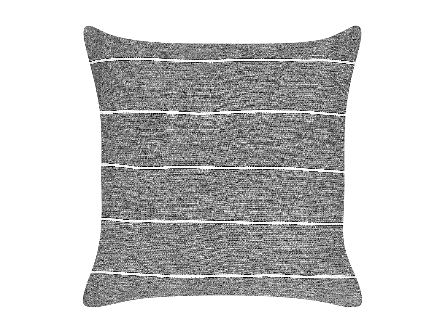 Set di 2 cuscini MILAS Lino 50 x 50 cm Grigio A strisce