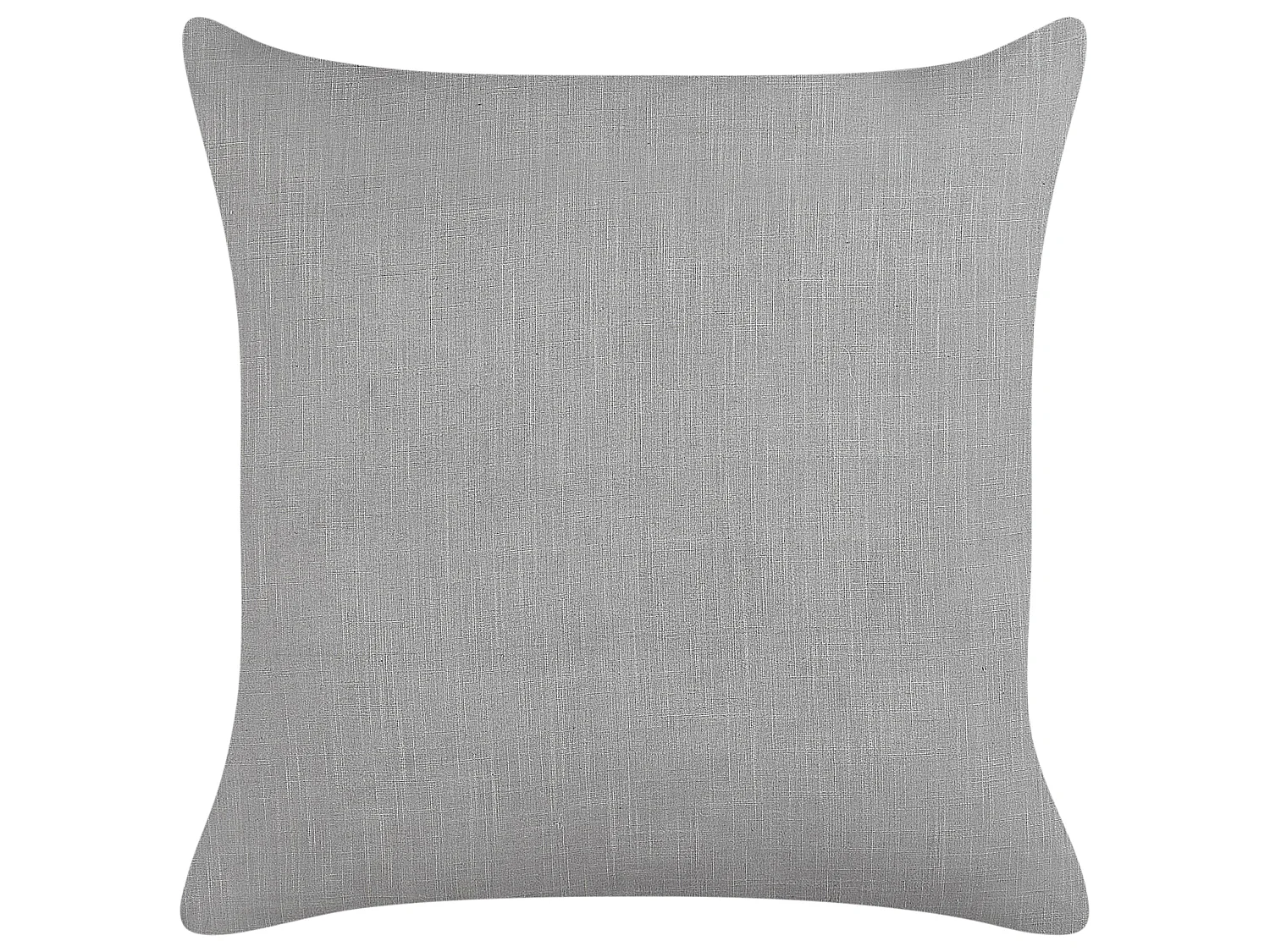 Dekokissen 2er Set MILAS Leinen 50 x 50 cm Grau Streifenmuster