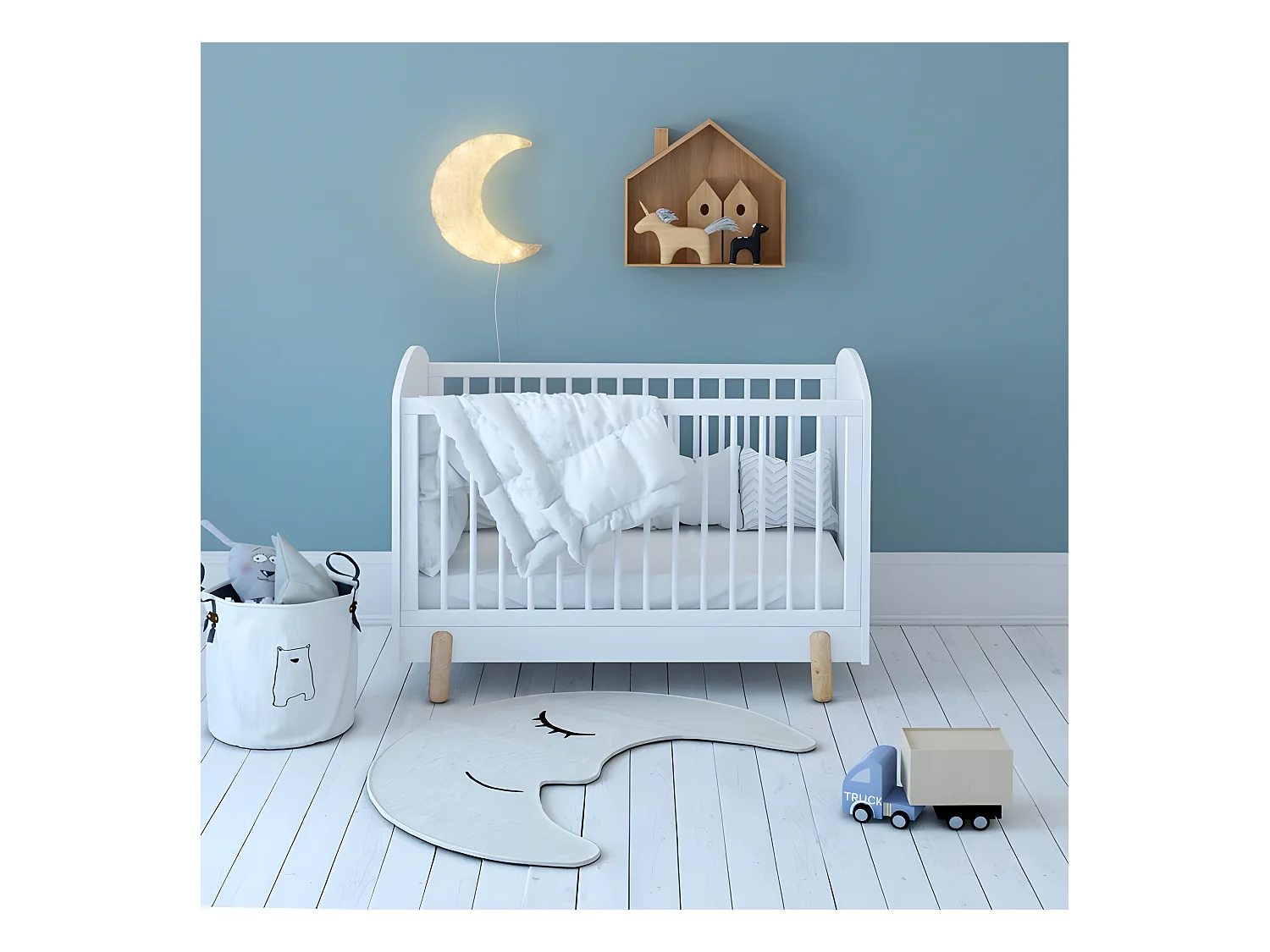 Culla legno bianca 60x120cm