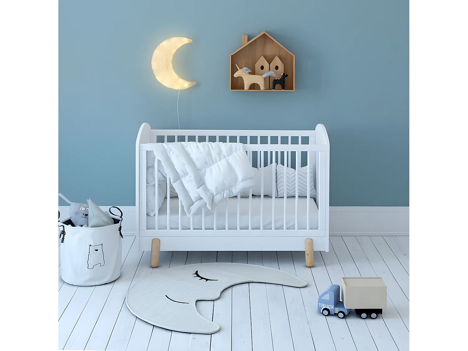 Culla legno bianca 60x120cm