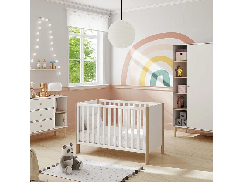 Cuna MDF blanco 60x120cm