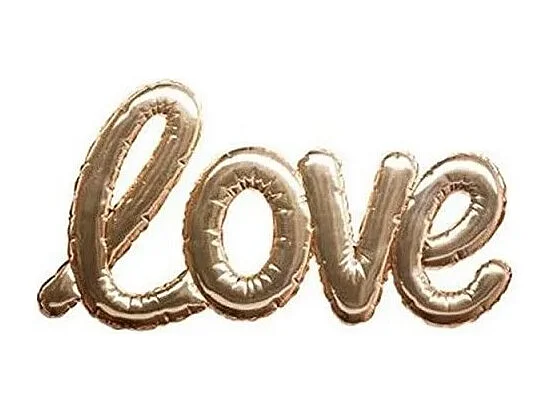 Adesivo decorativo palloncino PVC oro 47,5x24,5cm