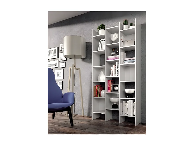 Etagère en aggloméré blanc 192x96x25cm