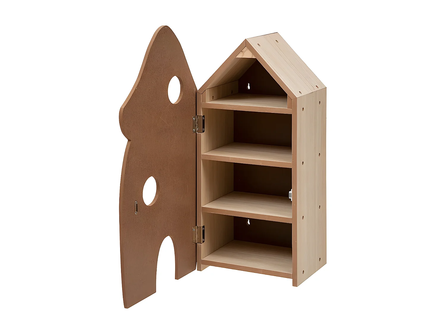 Caja con estantes MDF rojo 60x33x19cm