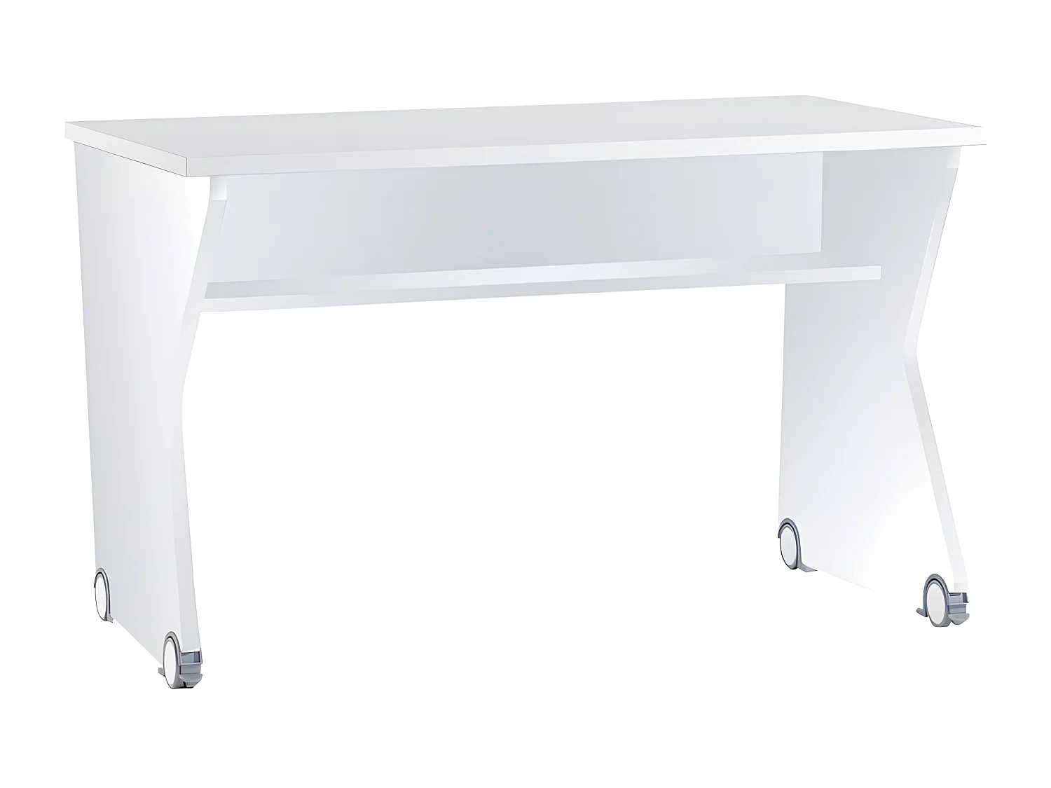 Pupitre con estante aglomerado blanco 71x116x59.5cm