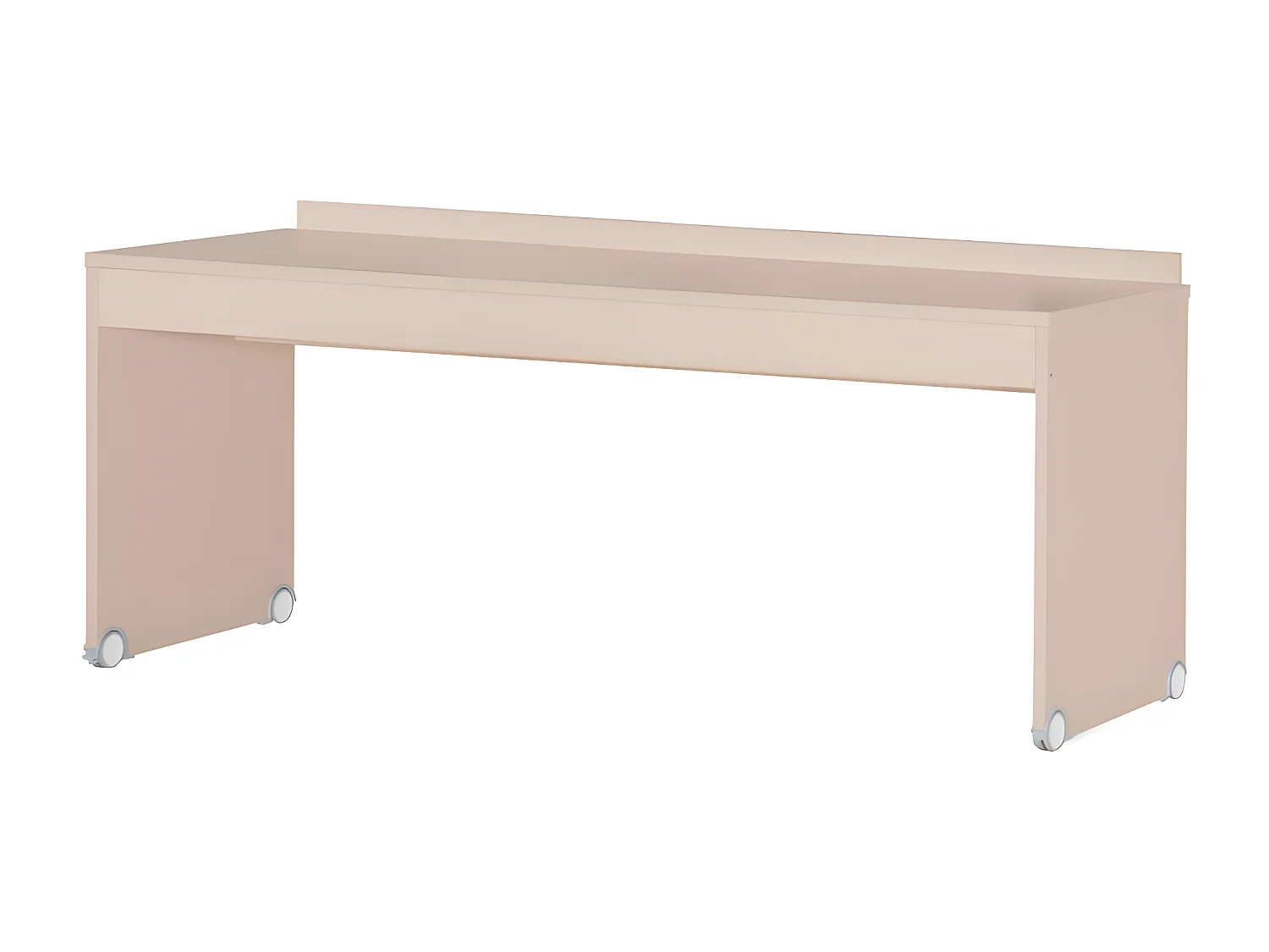 Bureau en aggloméré rose 79,5x204,4x61,4cm