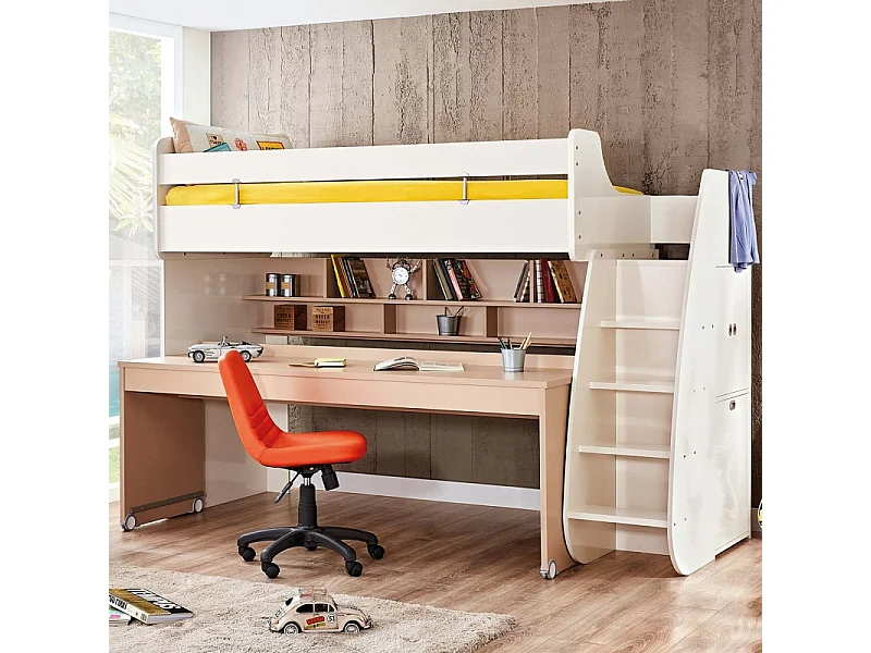 Schreibtisch rosa 79,5x204,4x61,4cm